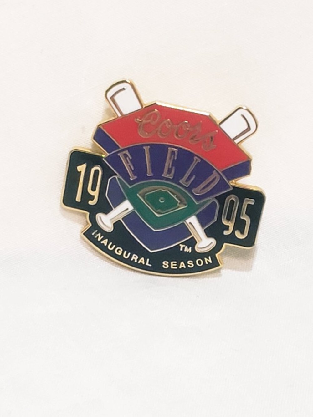 Coors Field Inaugural Season Baseball 1995 Lapel Pin 1" Colorado Rockies